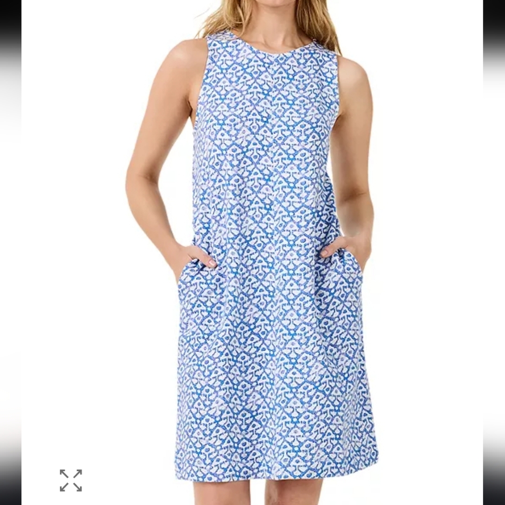 NWT Nic + Zoe Dotty Ikat French Terry Shift Dress.  Medium